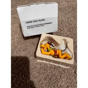 Vintage Disney Grolier DCO Pluto Holiday 008900 Ornament w/Box Damaged